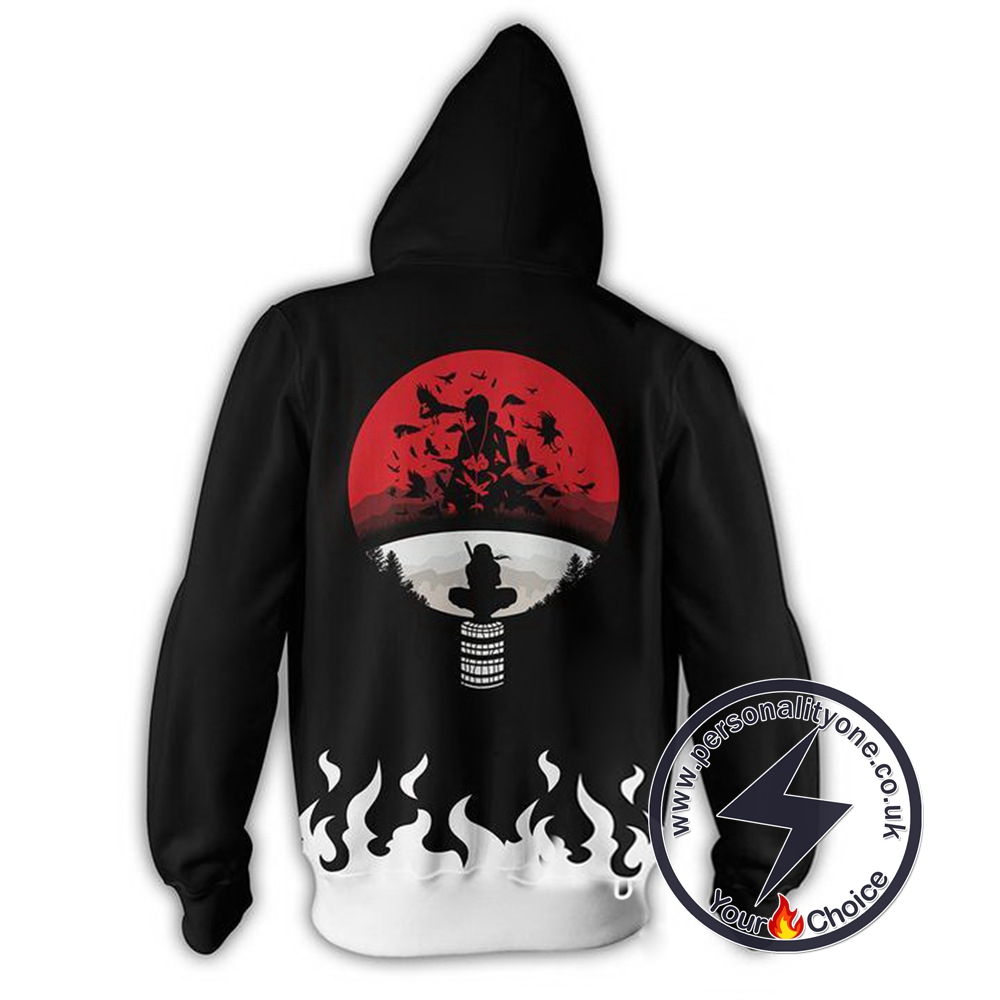 Naruto Itachi Uchiha Zip Up Hoodie Jacket